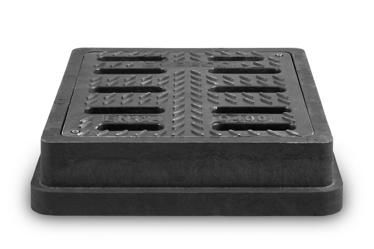 Kompozitní mříže a rámy na silniční vpustě