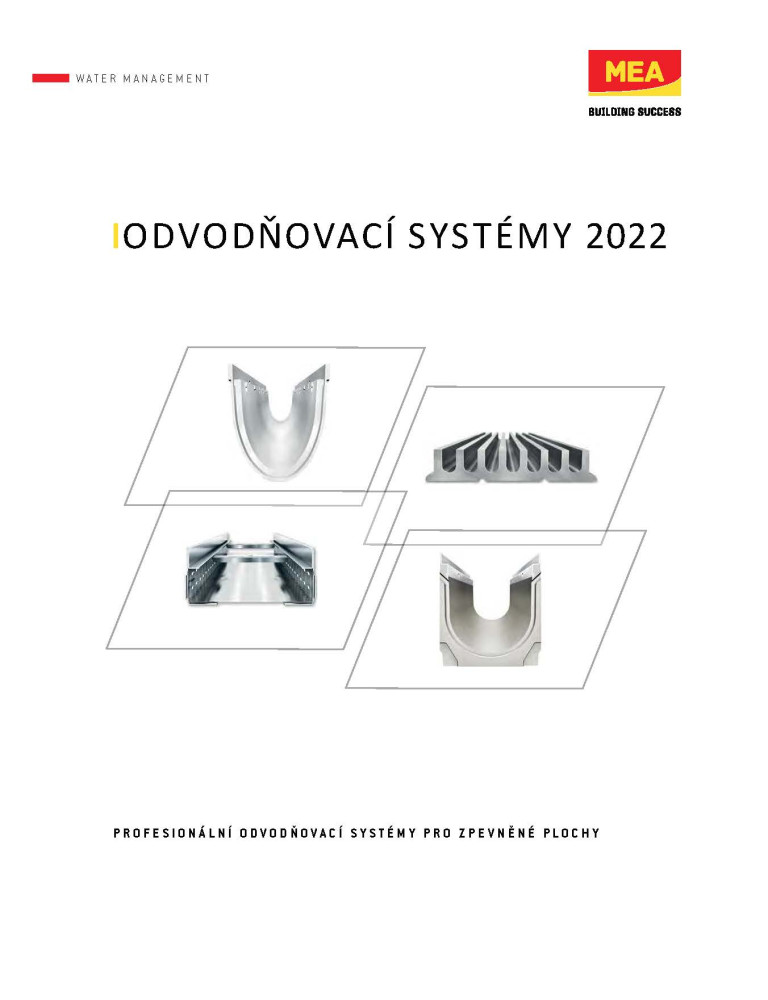 MEA Odvodňovací žlaby - technická příručka