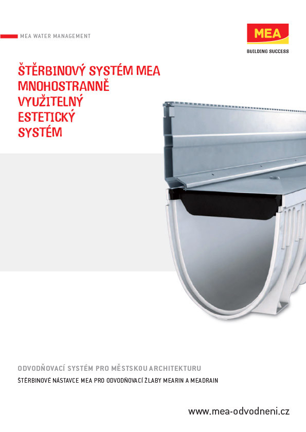 MEA TSH štěrbinový systém odvodnění