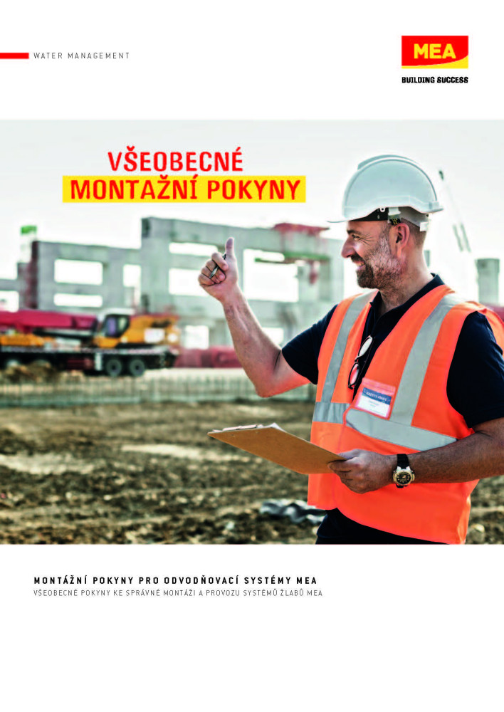 MEA všeobecné montážní pokyny pro žlaby